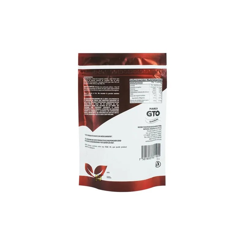 Citrato De Magnesio Sabor Frutos Rojos 150g Natural Health