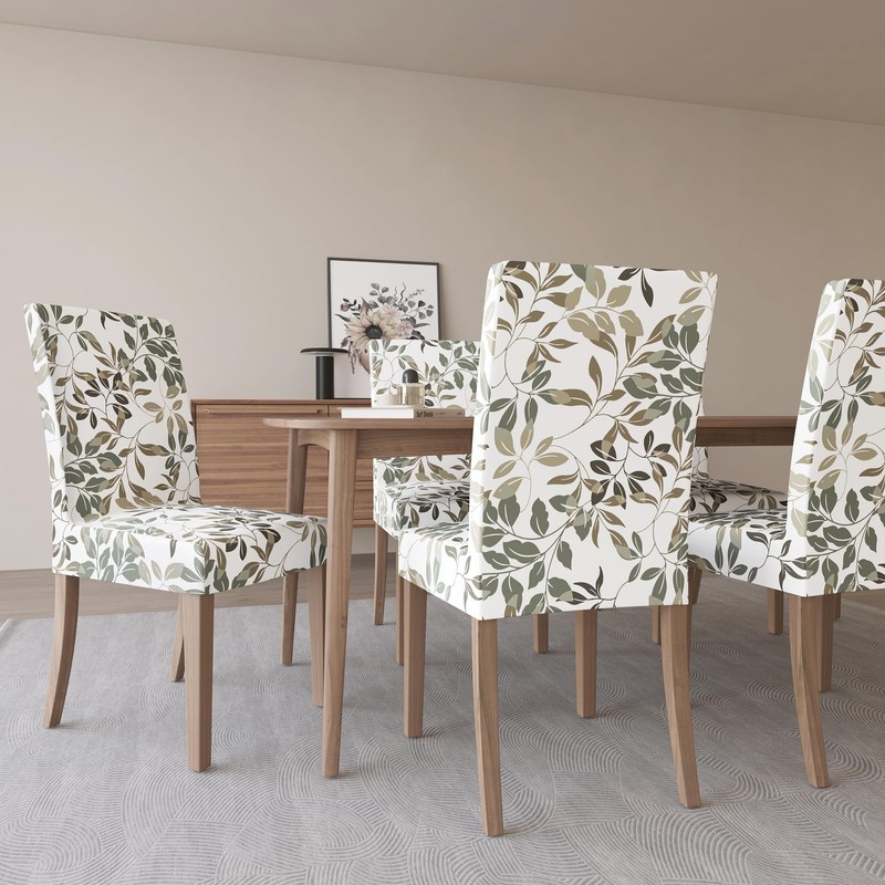 No. 918 Hillcrest 2-Pack Botanical Print Stretch Fit Elastic Dining