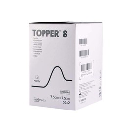 Topper 8 Sterile Swabs, 7.5cm x 7.5cm, 50 Pouches, 2 Swabs Per Pouch