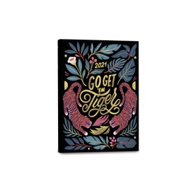 Folk Floral in Mint 2021 17-Month Monthly & Weekly Planner