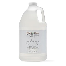 Benzyl Benzoate USP Grade Liquid Half Gallon 4.65 lbs. Bulk - Great for Fragrance/Aroma Compounds, Cosmetics, Hair & Scalp Products.