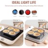 MINSHUXI 4 Intervals Fried Egg Pan, Aluminium Pancake Pan Non-Stick