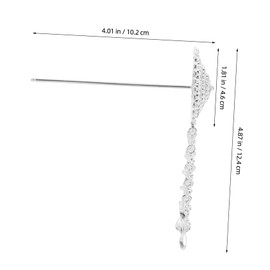 FRCOLOR Vintage Hairpin for Women Elegant Metal Hair Barrette with Tassels Festival Accessories for Daily and Special Occasions Lightweight and Design for All Ages