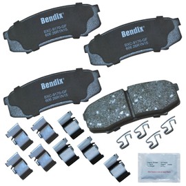Bendix Premium Copper Free CFC606 Ceramic Brake Pad (with Installation Hardware Rear)