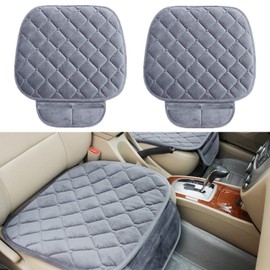 bangminda Car Seat Cover, Car Seat Cover, Universal Plush Seat Covers, Car for Front Seats, Back Seats, Car Vehicle Seat Protector (2 Front Seat Covers, Grey)