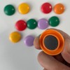 Office Magnets, Pack of 50 Red Colourful Round Fridge and