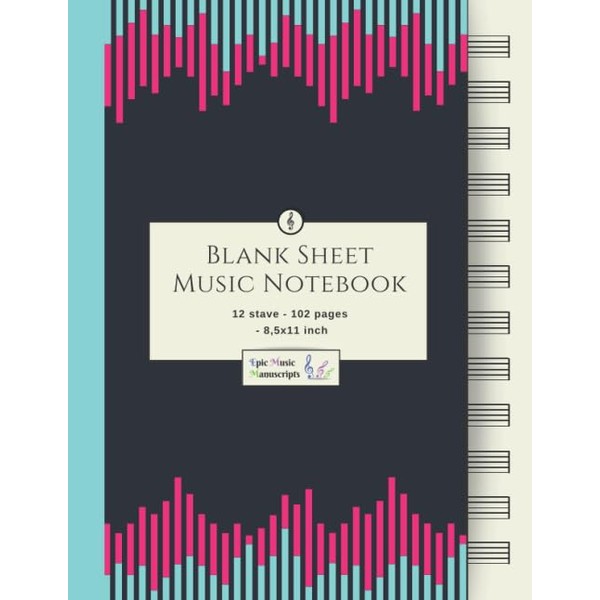 Blank Sheet Music Notebook: Music Manuscript Paper / White Marble