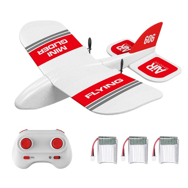 GoolRC RC Plane, KF606 2.4Ghz Remote Control Airplane, EPP Foam Fixed Wing Plane, RTF Ready to Fly Gliding Aircraft Model Toys with 3 Battery for Beginner