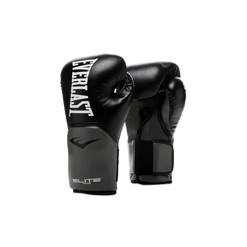 Everlast Unisex Pro Styling Elite Boxing Gloves Black/Grey 8oz