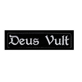 Deus Vult Christian Templar Knight in God Wills Hook Patch (3.75 X 1.0) DV3