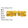 1/2" YELLOW SURVEYORS #4 REBAR CAPS 10pcs, SURVEY MARKER, PROPERTY
