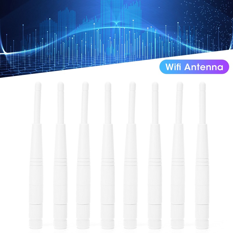 8Pcs WiFi Antenna 2.4G/5G Dual Band 4DBi Omni RPSMA Interface