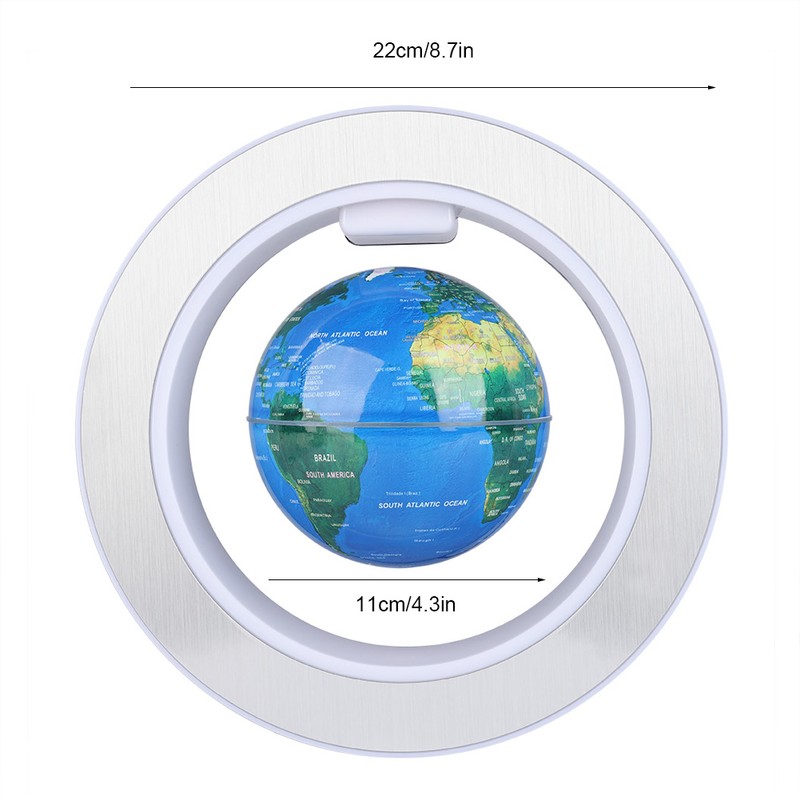 4in O Shape Magnetic Levitation Floating Globe Rotating Magnetic Globes