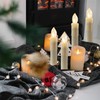 Gedengni Flameless Mini Simulated Wax Dipped Flickering LED Taper Candles