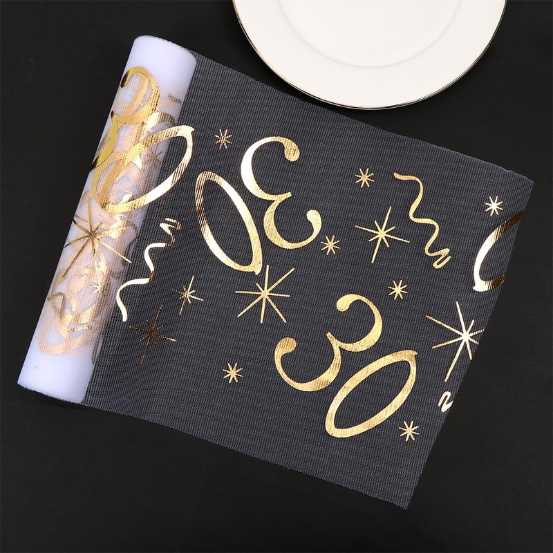 Table Runner for 30th Birthday, Table Decoration Birthday 28 cm