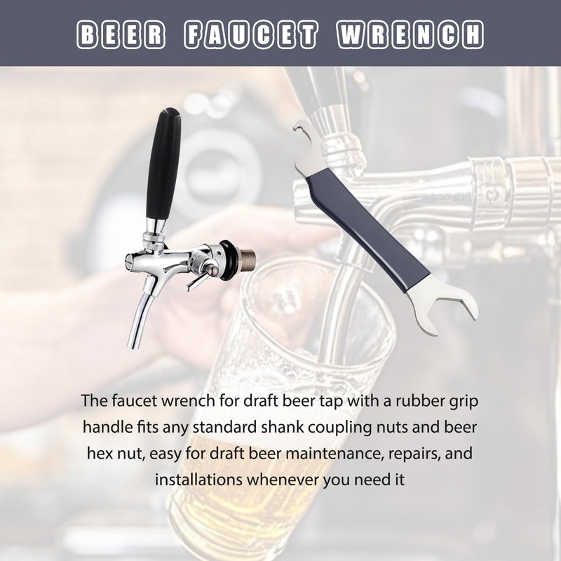 Ziyuan Beer Faucet Wrench Tool, Beer Tap Wrench,Heavy Duty Hex