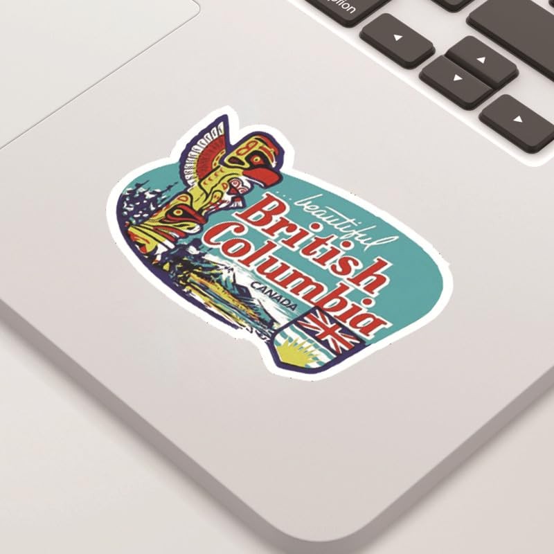 52PCS, Vintage Hotel Label Stickers, Waterproof Retro Travel Decals