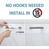 EUTXL Stall No Hook Shower Curtain with Snap in Liner,230GSM