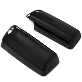 HECASA Door Mirror Cover Compatible with Peterbilt 579 Driver and Passenger Side Black Pair