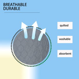 RIQINXIN Super Absorbent Seat Protector Pads Washable Incontinence Chair Pads Seat Pads Reusable Incontinence Underpads Waterproof 21X22In Grey 4Pcs