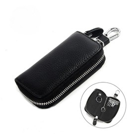 Eight Point Smart Key Case, Genuine Leather, Cowhide Leather, Cover Type, Key Chain, Cowhide Leather, Men's Smart Key, Car Key Cover (Brown), Braun