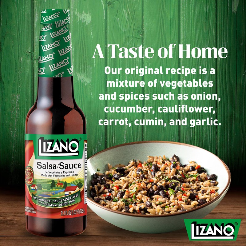 Lizano Salsa Sauce With Vegetables and Spices, 21.13oz (Pack of