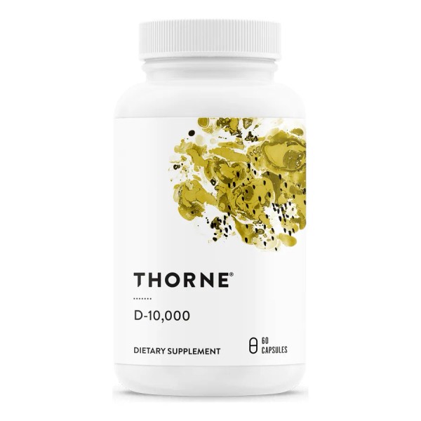 Thorne Suplemento de vitamina D-10,000 UI 60 cápsulas Sin sabor