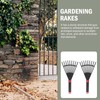 Veemoon 2PCS Garden Rake Small,13.4Inch Hand Leaf Rake Garden Tools