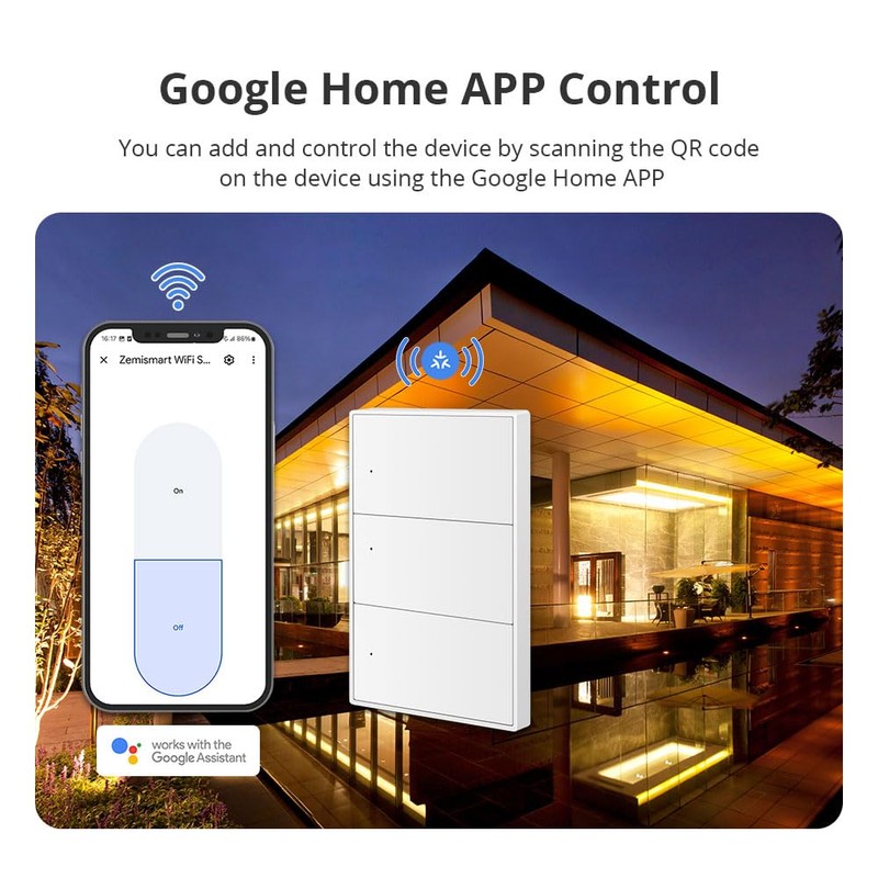 Matter Smart Light Switch, 2.4G Hz WiFi, Require Neutral Wire,