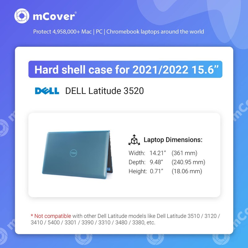 mCover Hard Shell Case ONLY Compatible for 15.6-inch Dell Latitude
