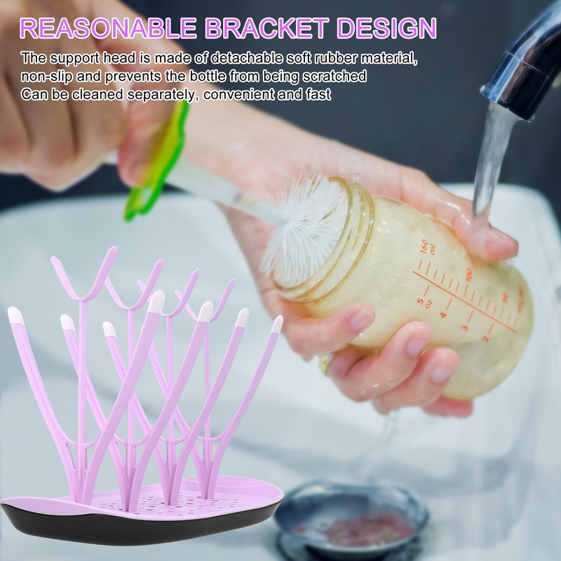 Baby Bottle Drying Rack Storage Cup Drainer Detachable Infant Nipple