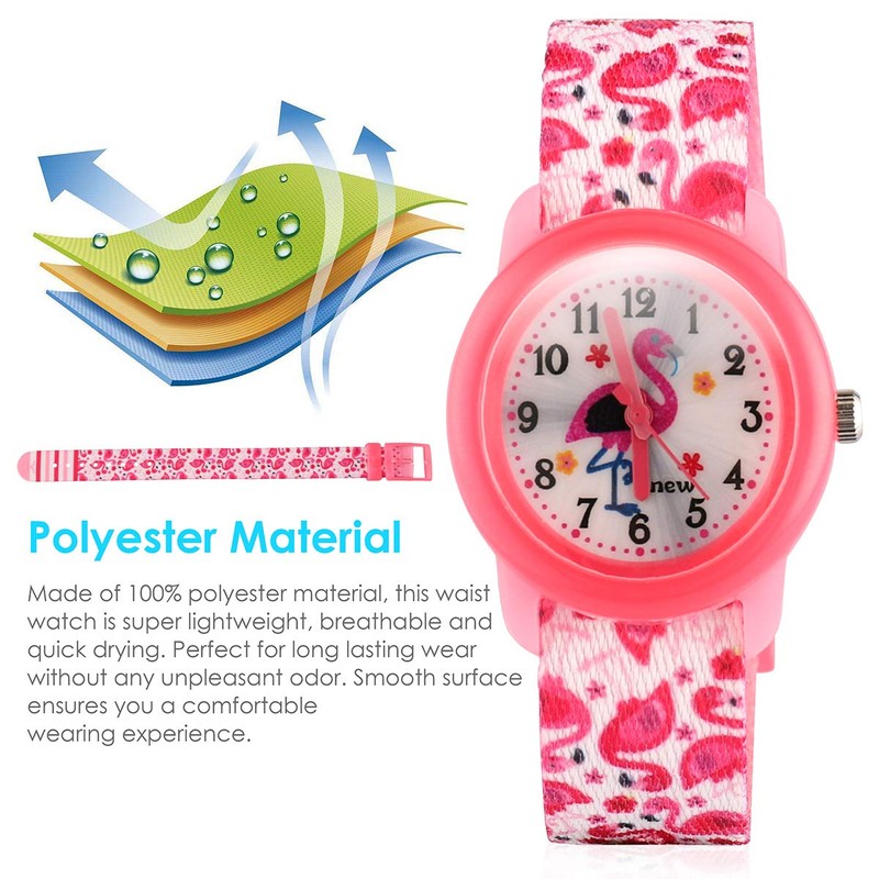 ele ELEOPTION Unisex Kids Digital Quartz Waterproof Cute Cartoon Round