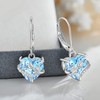 Starnny Women's Earrings Silver 925 Heart Rose Flowers Earrings Hanging
