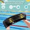 2 Pack Kids Swim Caps for Long/Short Hair, Unisex Silicone