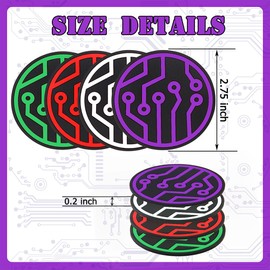 Car Cup Coasters 2 Pack, 2.75 Inch Soft Rubber Pad, Universal Auto Cup Holder Drink Coasters, Auto Cup Holder Insert Drink Coaster Car Interior Accessories (Purple)