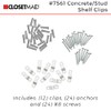 ClosetMaid 7561 Shelf Clips for Concrete Installation, 12-Pack, White