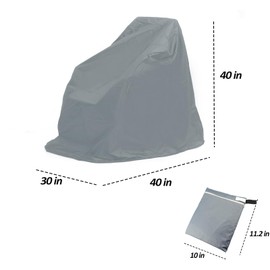 Wheelchair Cover Waterproof Electric Wheelchair Covers for Indoor and Outdoor Travel, 210D Oxford Mobility Scooter Cover for Storage, Prevent Rain Wind Dust Dirt Snow Sun 40x30x40 Inch (Grey)