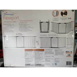 DreamBaby New-Newport Adapta-Gate (Baby Gate) Dreambaby Black L2021  33.5'' - 79''