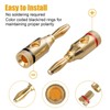 Banana Plugs Connectors, SUNJOYCO 24 Pcs 24K Gold Plated Banana