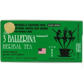 3 Ballerina Tea - Dieters Tea - 18 bags - Herbal Supplement - Natural Green