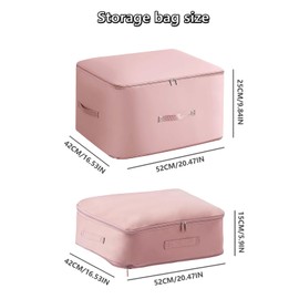 Ultra Space Saving Self Compression Organizer, Compression Storage Bags for Clothes, Storage bags with Zipper, Quilt Compression Bags for Storage, Duvet Storage Bag Large Capacity Organizer Bag (2PCS)