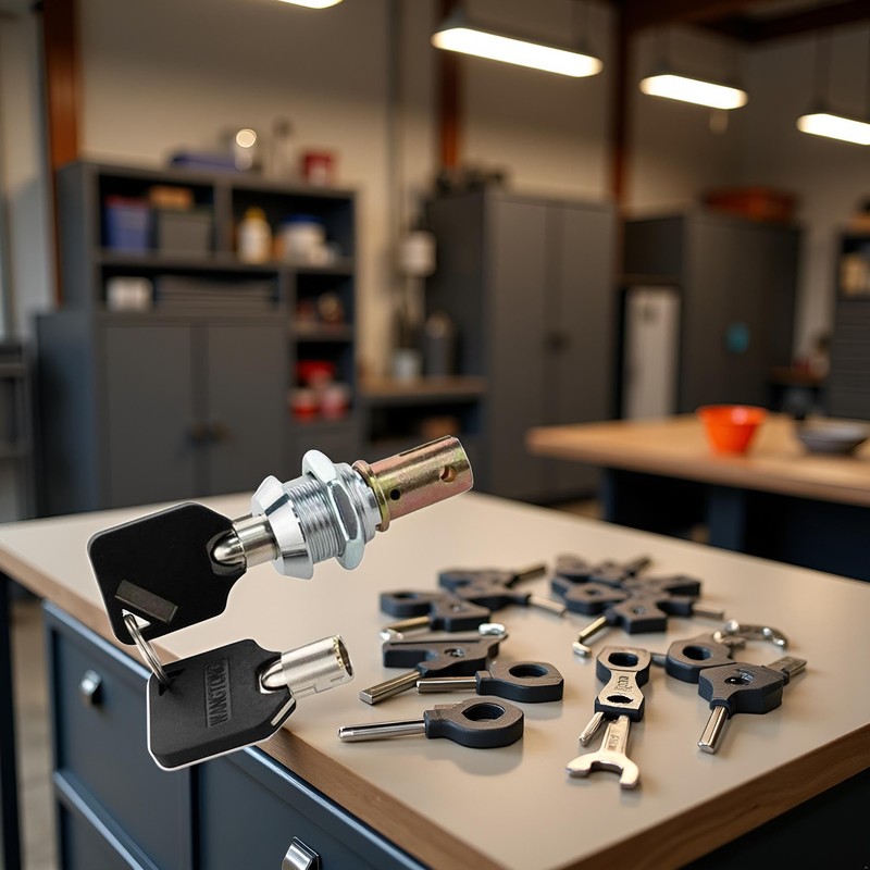 1 Set Toolbox Lock with Keys,Tubular Lock and Key Set