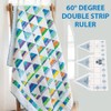 Ruler Grids 45/60/90 Degree Double Strip Ruler Transparent Acrylic Non