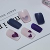 Allereya Coffin Press on Nails Medium Love Heart Artificial Nail