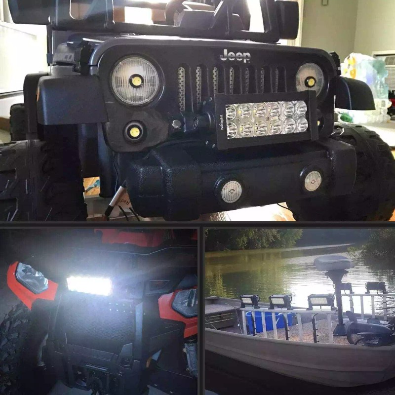 Nilight 7.5 Inch 36W Double Row Spot Led Light Bars
