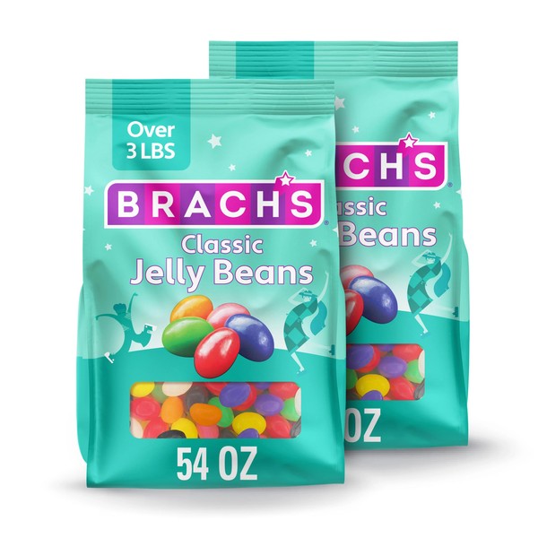 Brach's Classic Jelly Beans, Candy, Assorted Flavors, Bulk Bag, 54