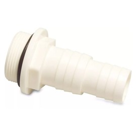 PVC Hose Nozzle Graduated Male Thread with O-Ring White R 11/2 x 38/32 Inch