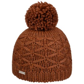 Seeberger Annelie Hat with Bobble for Women/Men, Brown, One Size, 6 3/4-7 1/2, Brown, 6.75-7.5, brown