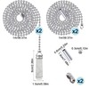 4 Pcs Light Pull Cord Set with Beaded Pull Chain