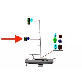 SCI Bi-Color Navigation LED Light C2-0520-PGR (Beneteau / Jeanneau Part #176982)